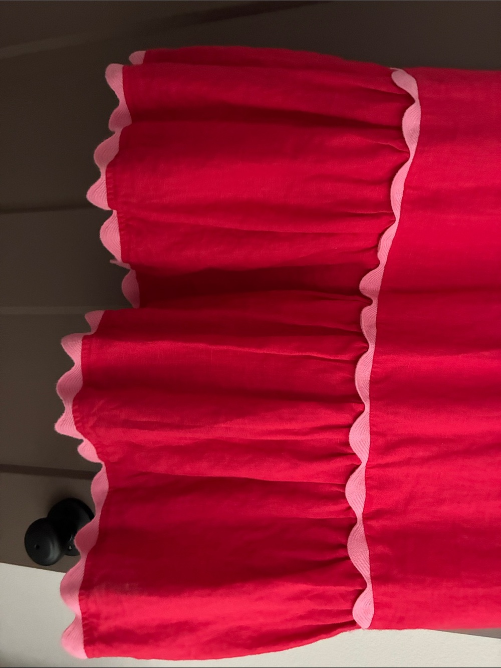 Tuckernuck Hot Pink Scallop-Trim Tiered Dress - Picture 5 of 7